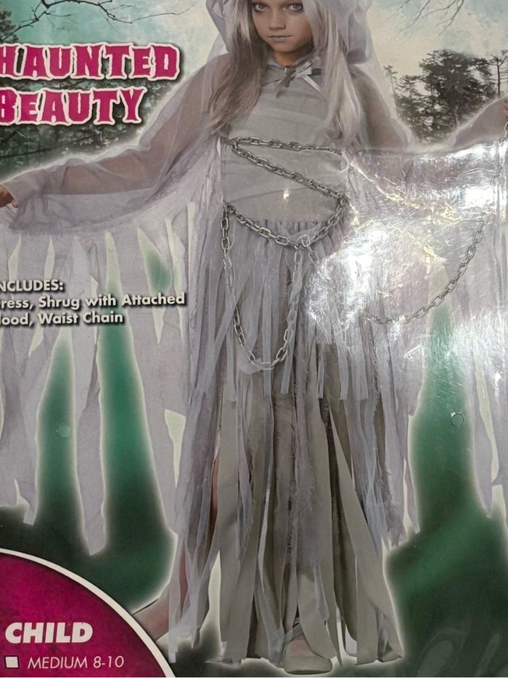 Spirit Halloween Haunted Beauty Child Costume in Light Gray and White - Picture 1 of 1